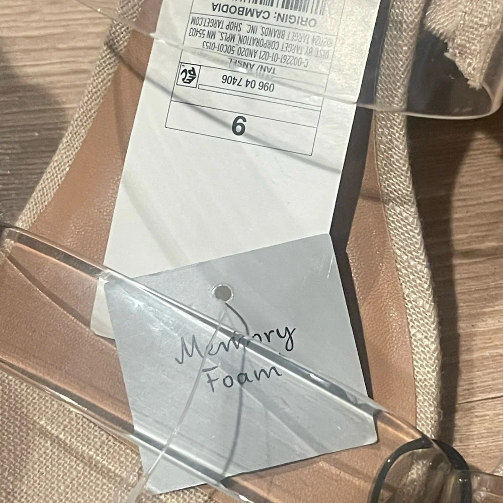 a new day Tan Clear-Strap Wedge Mules - Picture 4 of 7